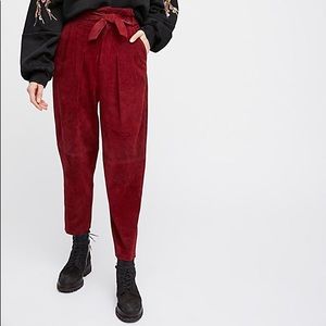Free people real suede pants